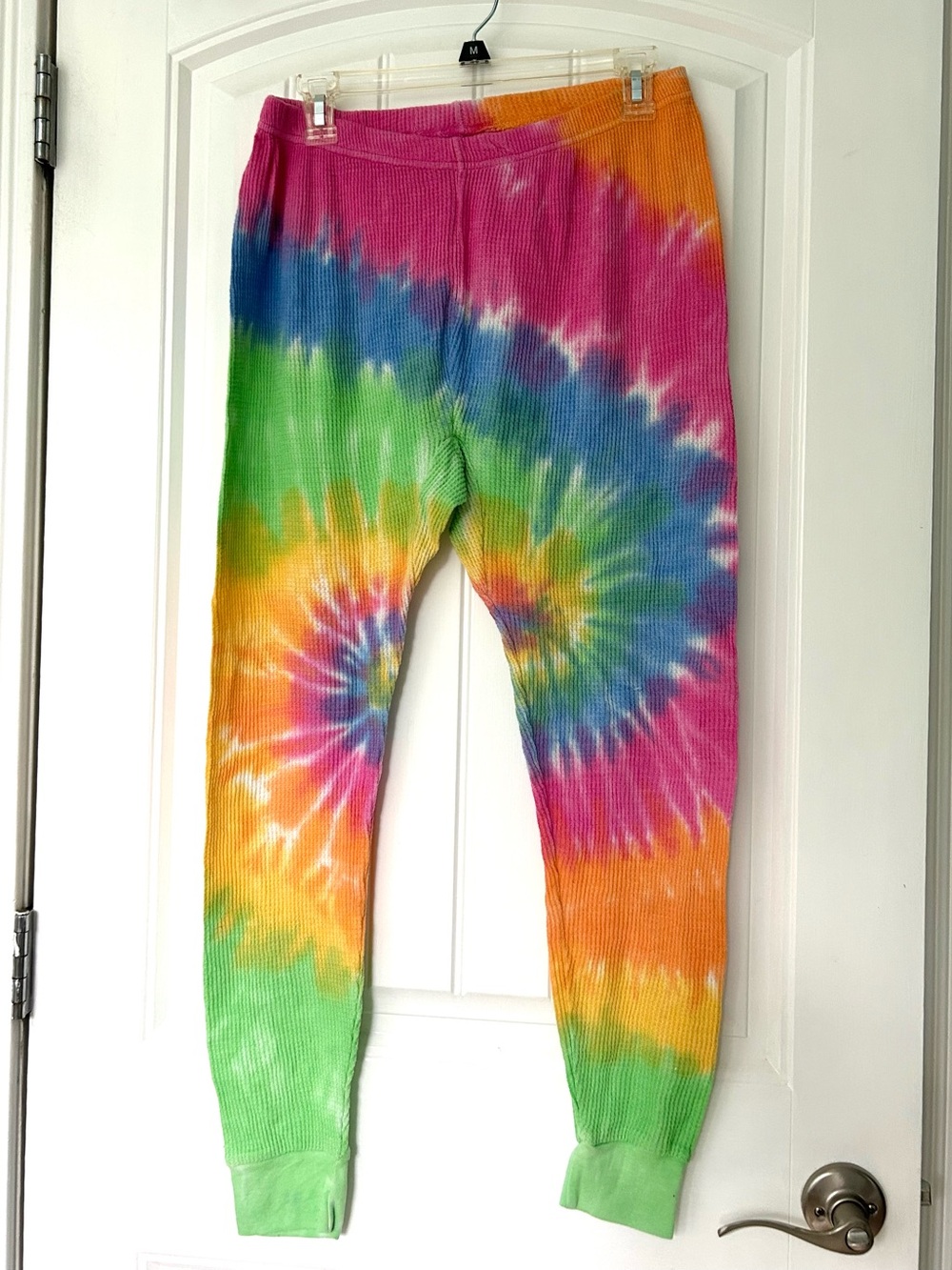 Tie-Dye Waffle Knit Pants